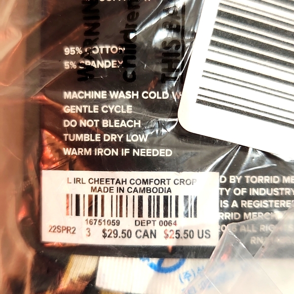 ❤️NWT VINTAGE TORRID LEGGING - CROP - COMFORT WAIST - CHEETAH PRINT - PLUS SIZE - Picture 5 of 9